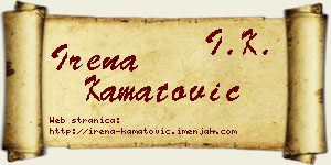 Irena Kamatović vizit kartica